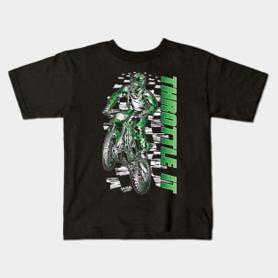 Green Throttle It Kids T-Shirt